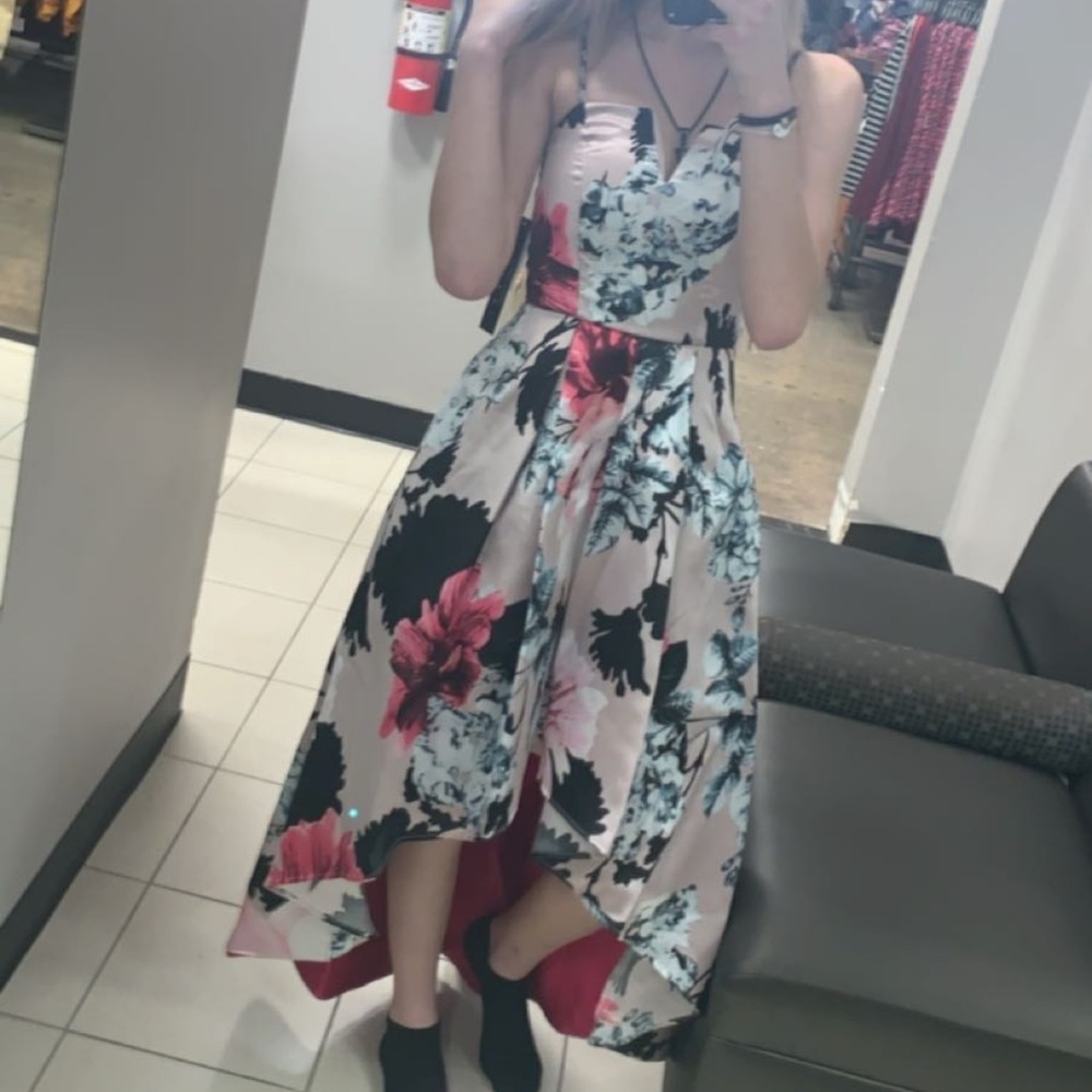Prom/ homecoming high low floral dress
